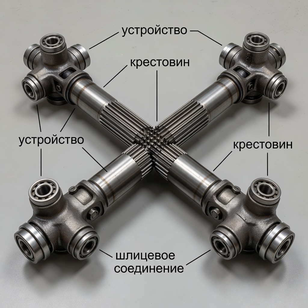 кардан ЗИЛ-130 и ЗИЛ-131 illustration for Карданный вал ЗИЛ-130: устройство, крест